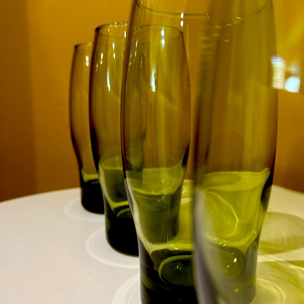 Vintage Libby green glasses set of 4